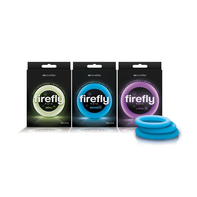 nsnovelties Firefly Halo Small Glow-in-the-Dark Cock Ring – Blue