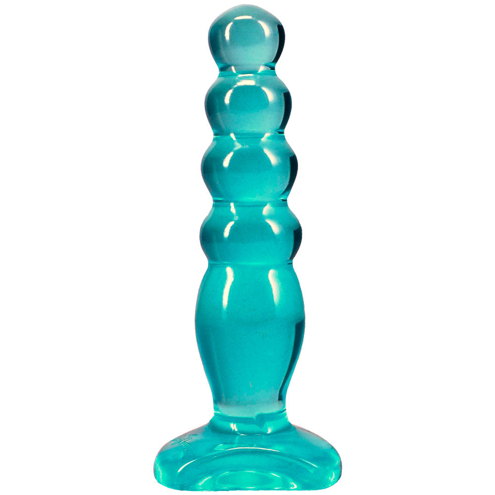 Doc Johnson Crystal Jellies Anal Delight - Graduated Anal Plug - Teal