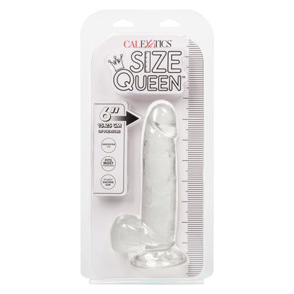 CalExotics 6-Inch Size Queen Realistic Dildo with Suction Cup - Clear