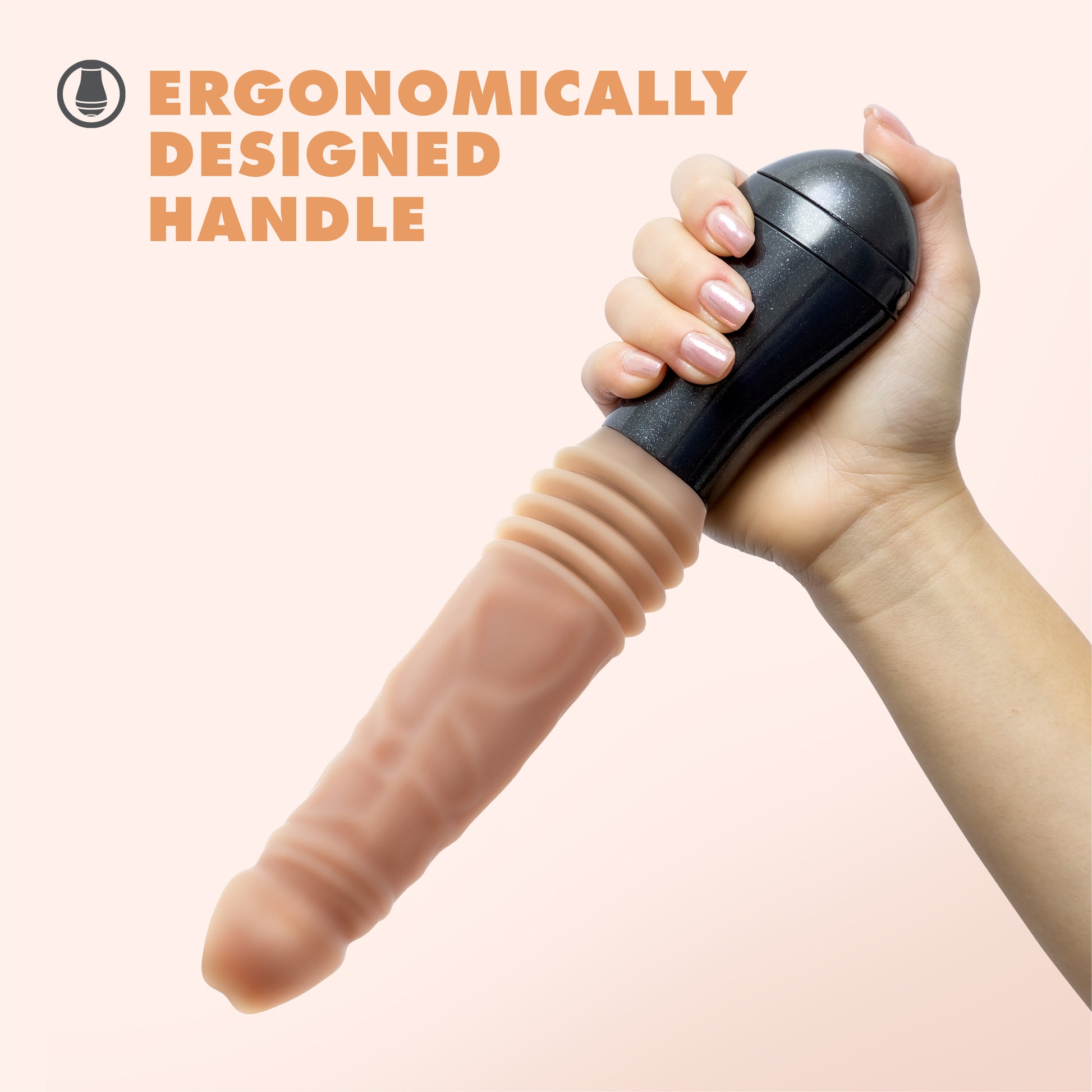Dr. Skin Dr. Knight Thrusting Gyrating Vibrating Dildo - Beige