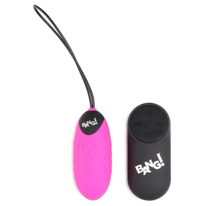 XR Brands 28x Swirl Silicone Egg Vibrator – Pink – Waterproof and Rechargeable