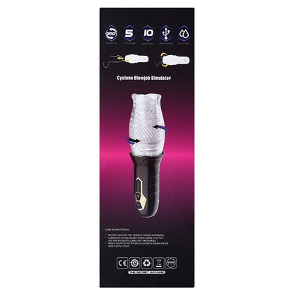 The Male Rose Gawk Gawk 3000 Vibrating Rotating Masturbator - Clear