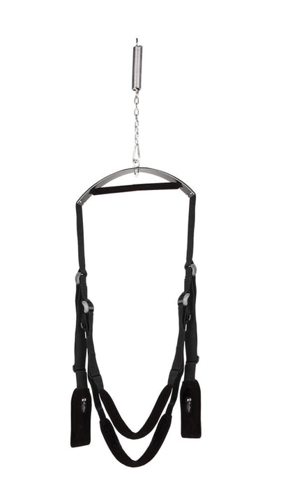 Lux Fetish Quality Love Sex Swing – Black – Adjustable Couples Accessory