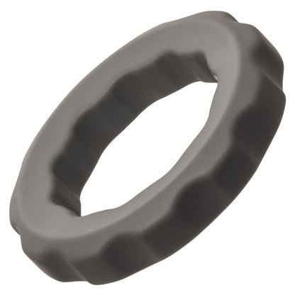 CalExotics Alpha Liquid Silicone Erect Ring - Gray - Ultra-Stretchy Enhancer