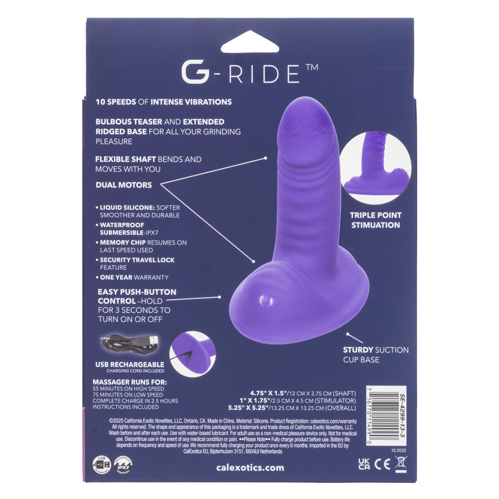 CalExotics G-Ride Thrill Ride - Triple-Point Vibrator - Purple
