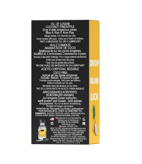 Kama Sutra Oil of Love - Coconut Pineapple - Foreplay Oil - 0.75 Fl. Oz.