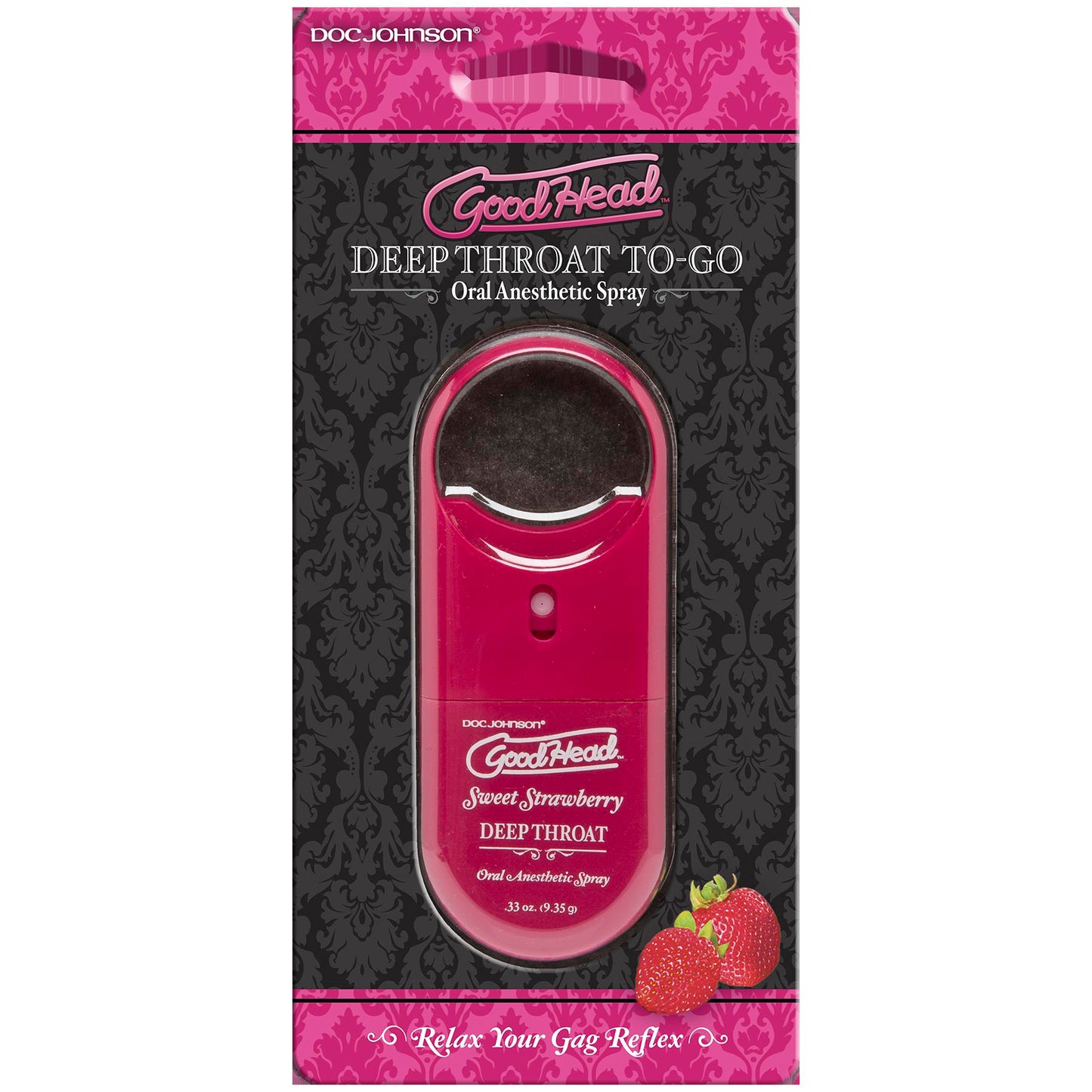 Doc Johnson Goodhead Deep Throat Spray - Sweet Strawberry Flavor