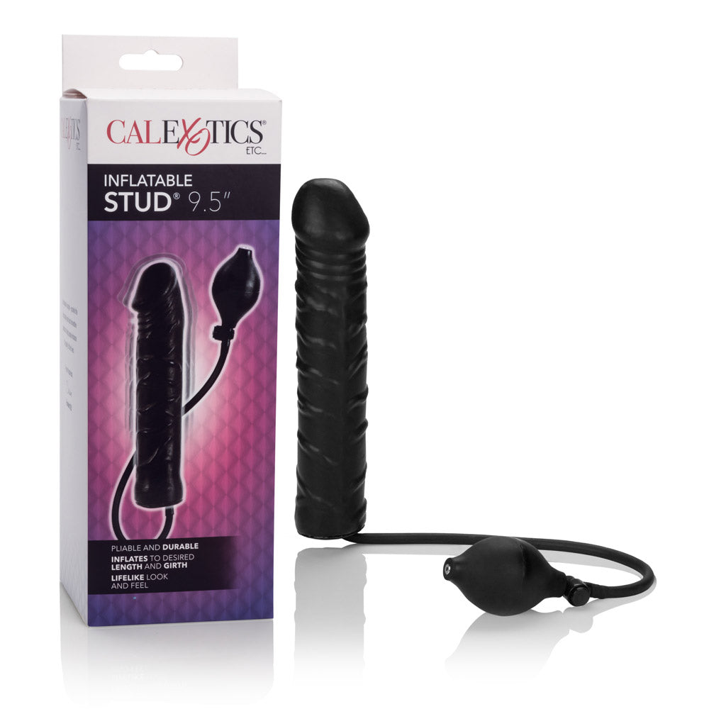 CalExotics Inflatable Stud 9.5 Inch Inflatable Dong - Black