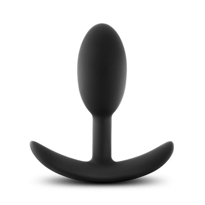 Luxe Wearable Vibra Slim Plug - Small - Black - Body Safe Silicone