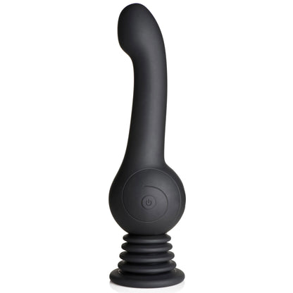 XR Brands Shaking Silicone Stimulator - Black - Rechargeable with Gyrating Action