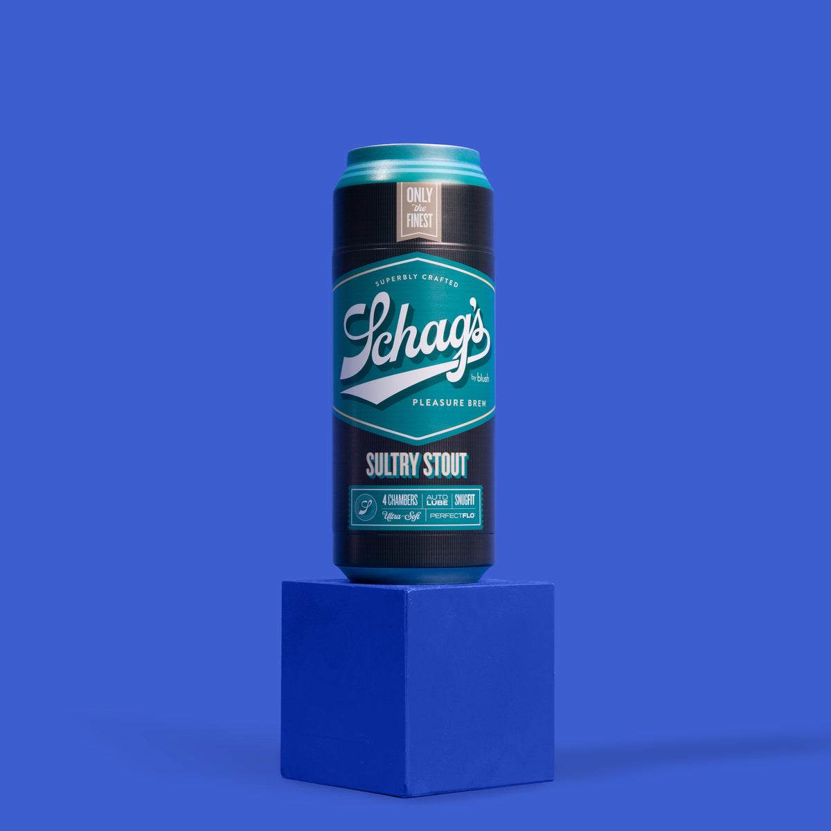 Schag's Sultry Stout Stroker – Self-Lubricating with Ribbed Chambers – Frosted