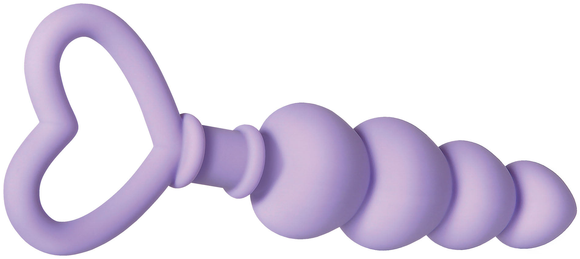 Evolved Novelties Sweet Treat Heart-Shaped Silicone Anal Beads – Purple