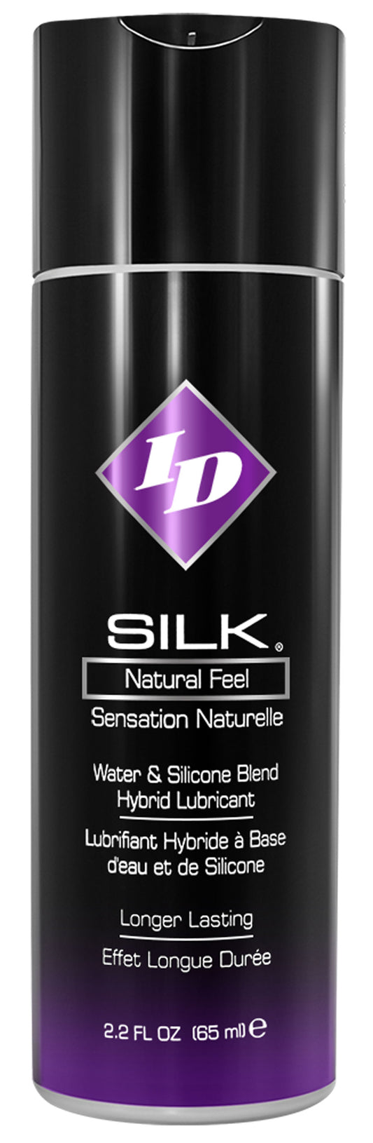 ID Silk Water and Silicone Blend Lubricant 2.2 Oz – Non-Staining, Latex Free