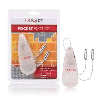 CalExotics Pocket Exotics Dual Heated Whisper Bullets – Silver