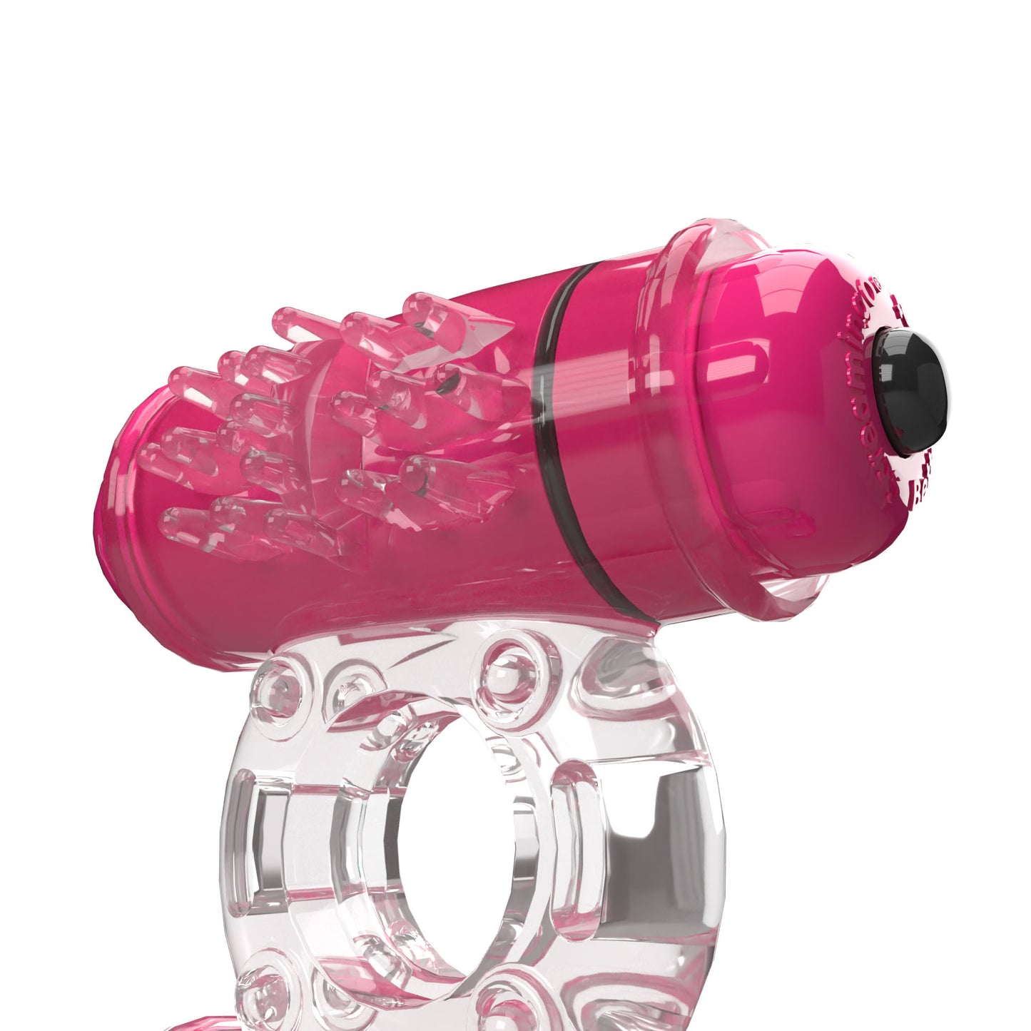 Screaming O 4B Double Wammy Vibrating Ring – Red