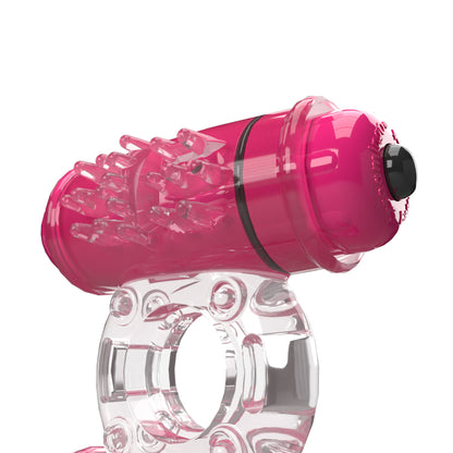 Screaming O 4B Double Wammy Vibrating Ring – Red