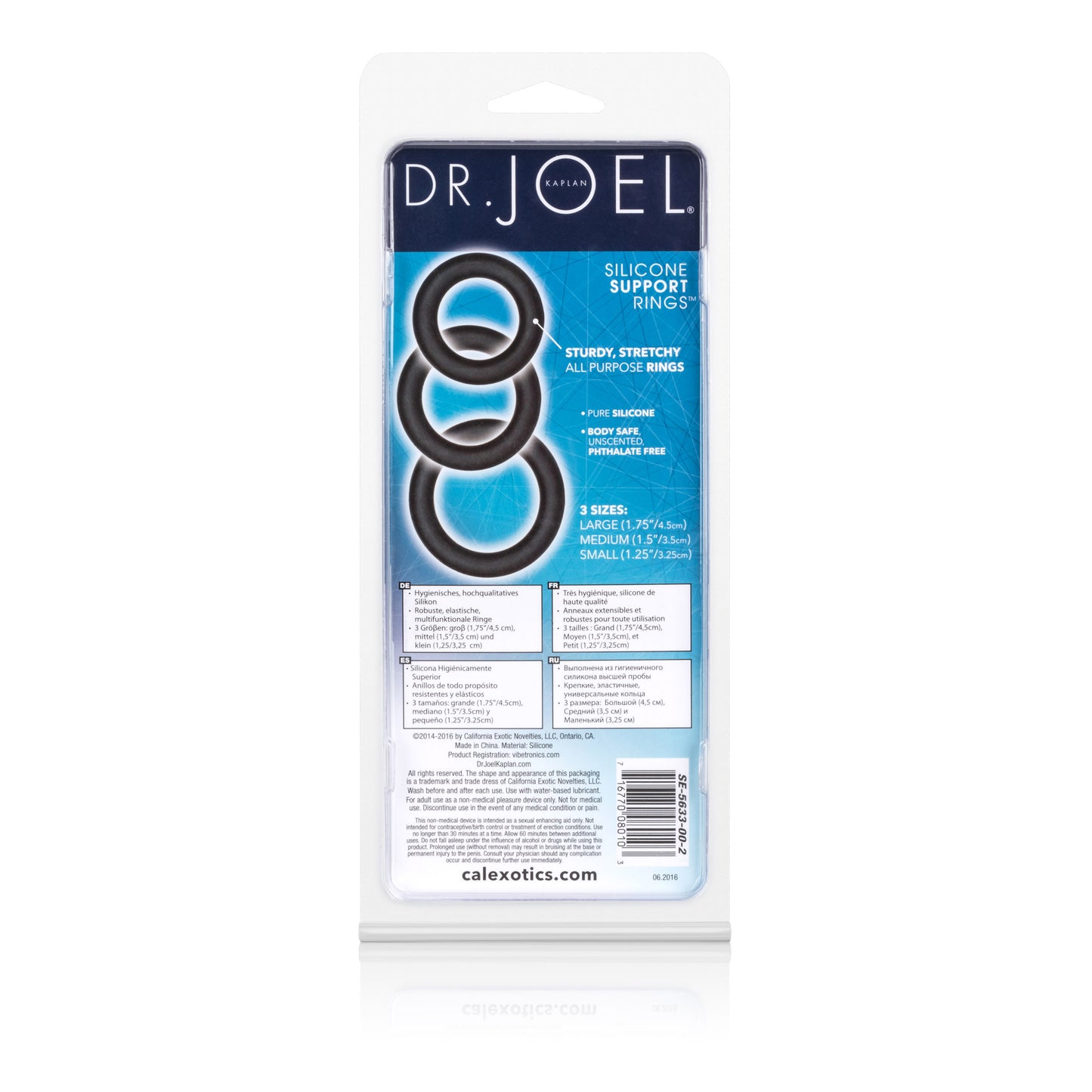 Dr. Joel Kaplan Silicone Support Rings - Black - Set of 3 Sizes