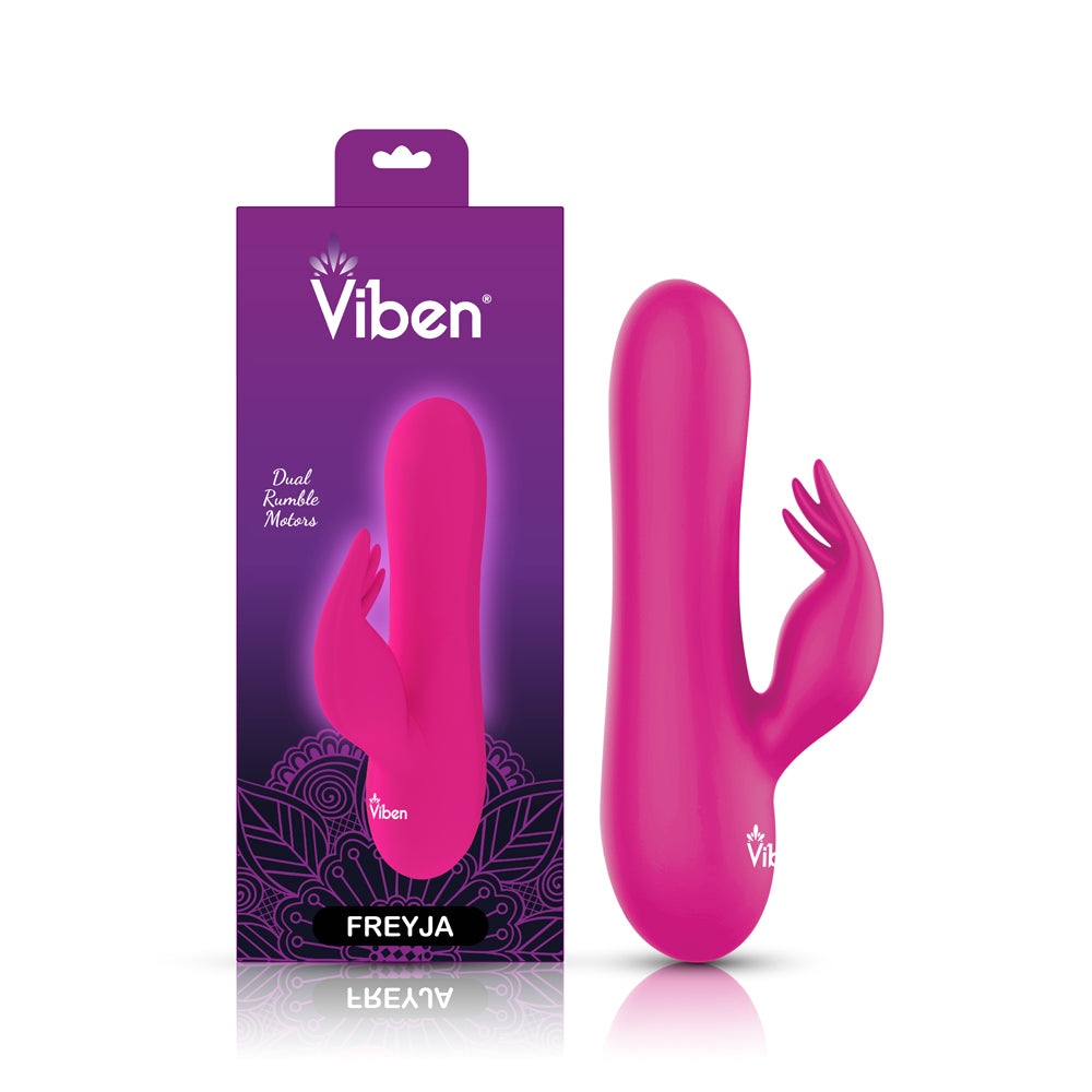 Viben Freyja Mini Triple Ticklers Rabbit Vibe – Hot Pink