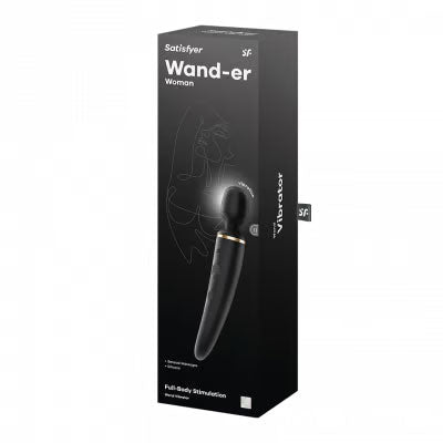 Satisfyer Wand-er Woman Massager – Multi-Function, Waterproof, Black