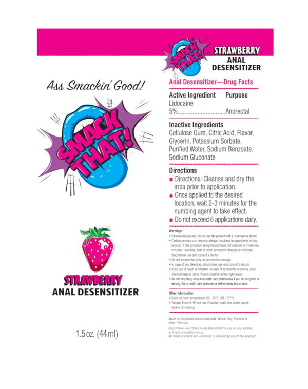 Little Genie Smack That Anal Desensitizer Gel – Strawberry Flavor