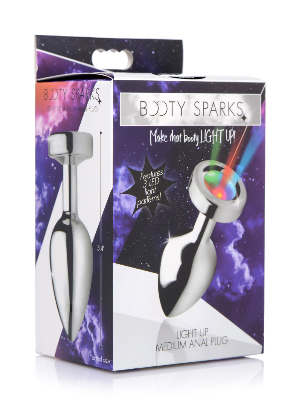 XR Brands Light Up Medium Anal Plug – Multi-Color LED Light Patterns