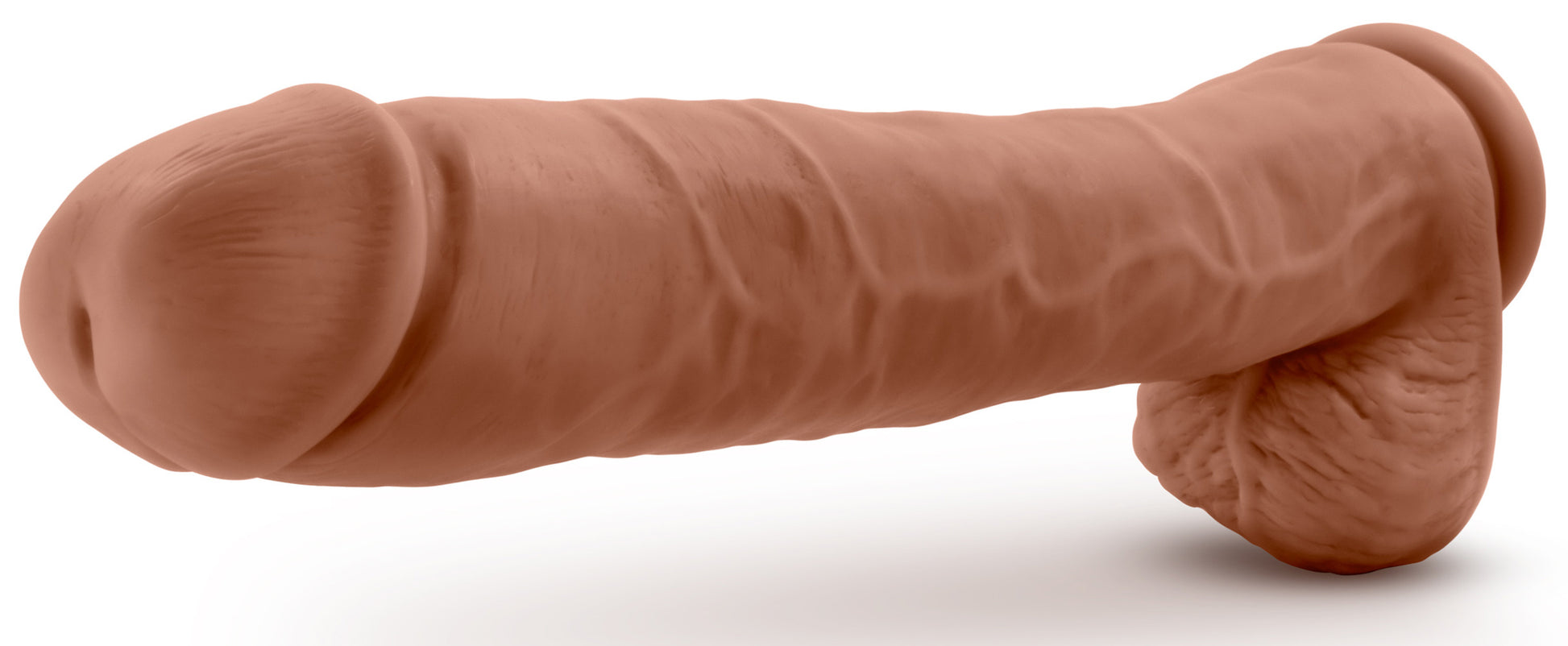 Au Naturel Daddy 14-Inch Dildo with Realistic Texture and Suction Cup - Mocha