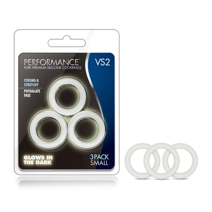 Blush Performance Vs2 Pure Premium Silicone Cockrings – Small – White