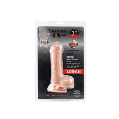 Camtoyz Raw Ultra Realistic Logan Dildo – Realistic Design with Suction Cup – Beige