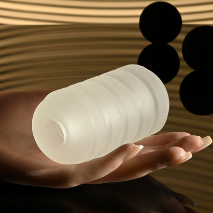 Evolved Novelties Ring Me Up Vibrating Stroker with C-Ring – Clear