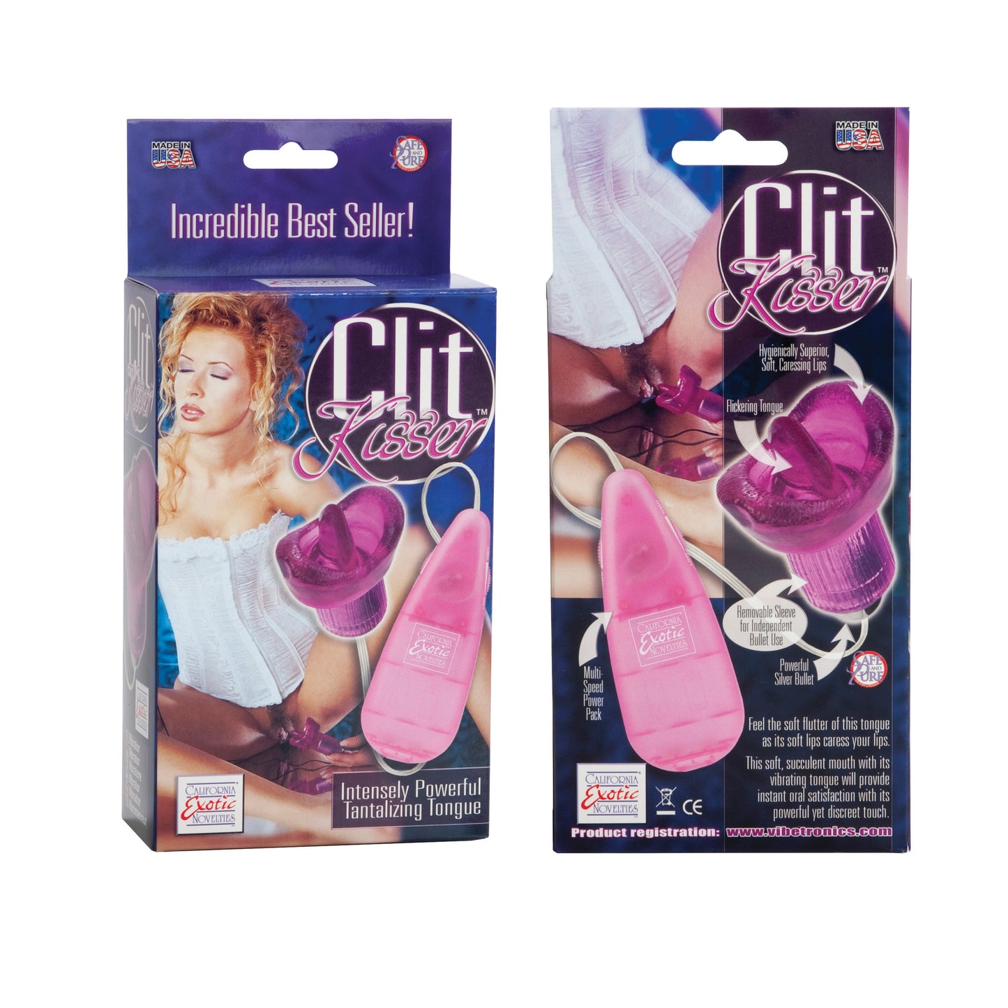 CalExotics Clit Kisser Soft Vibrating Mouth with Tongue – Pink