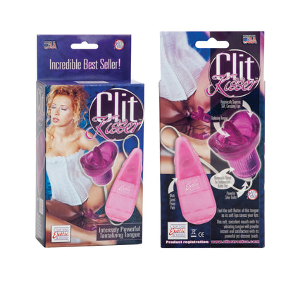 CalExotics Clit Kisser Soft Vibrating Mouth with Tongue – Pink