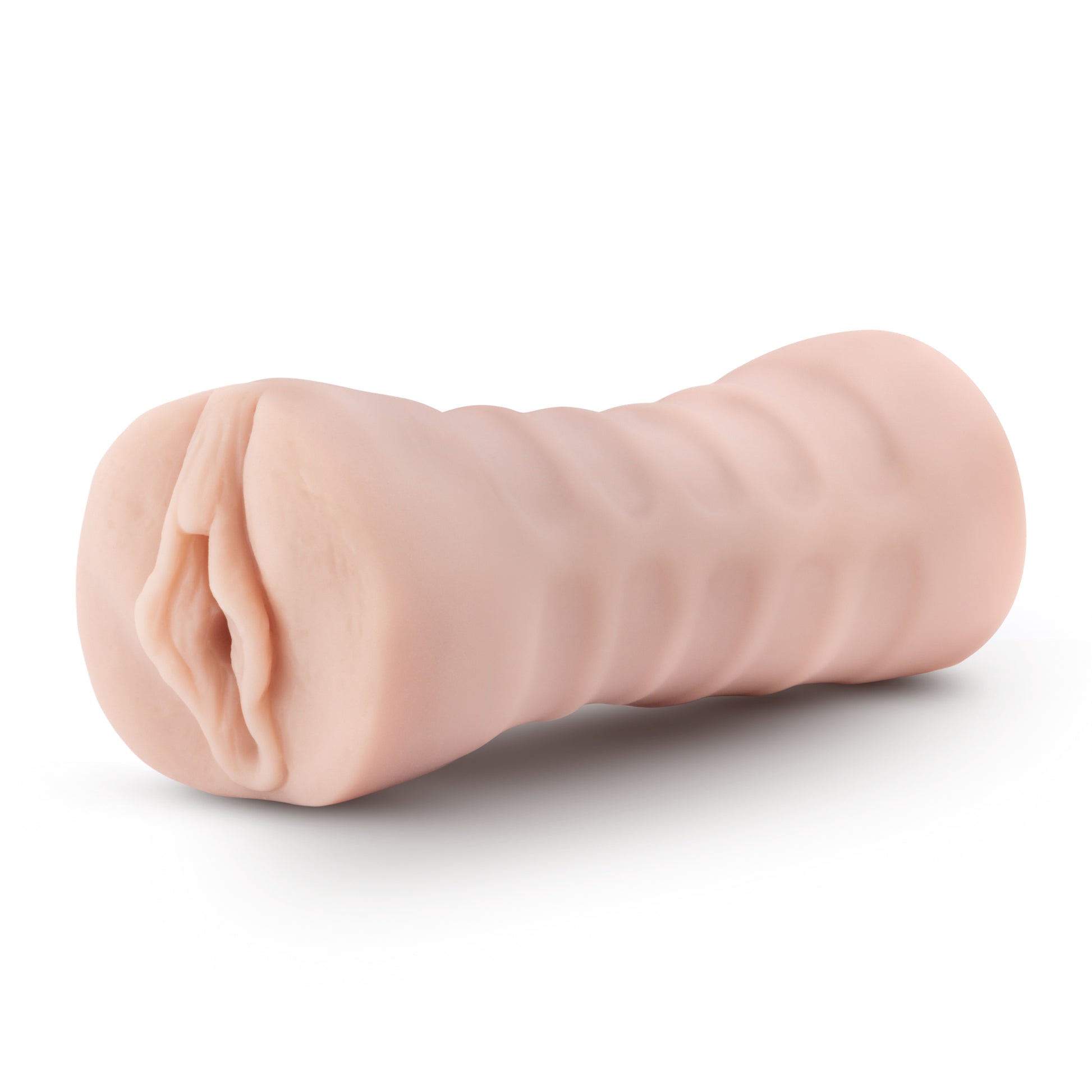 M for Men Ashley Vanilla - Soft Vagina-Shaped Masturbator with Vibrating Bullet - Beige
