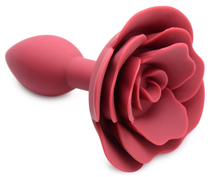 XR Brands Booty Bloom Silicone Rose Anal Plug – Red – Small