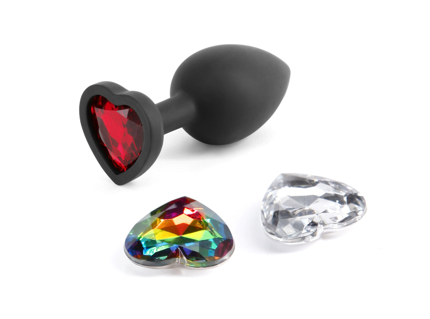Glams Xchange Heart - Small Accessory with Interchangeable Gems - Black