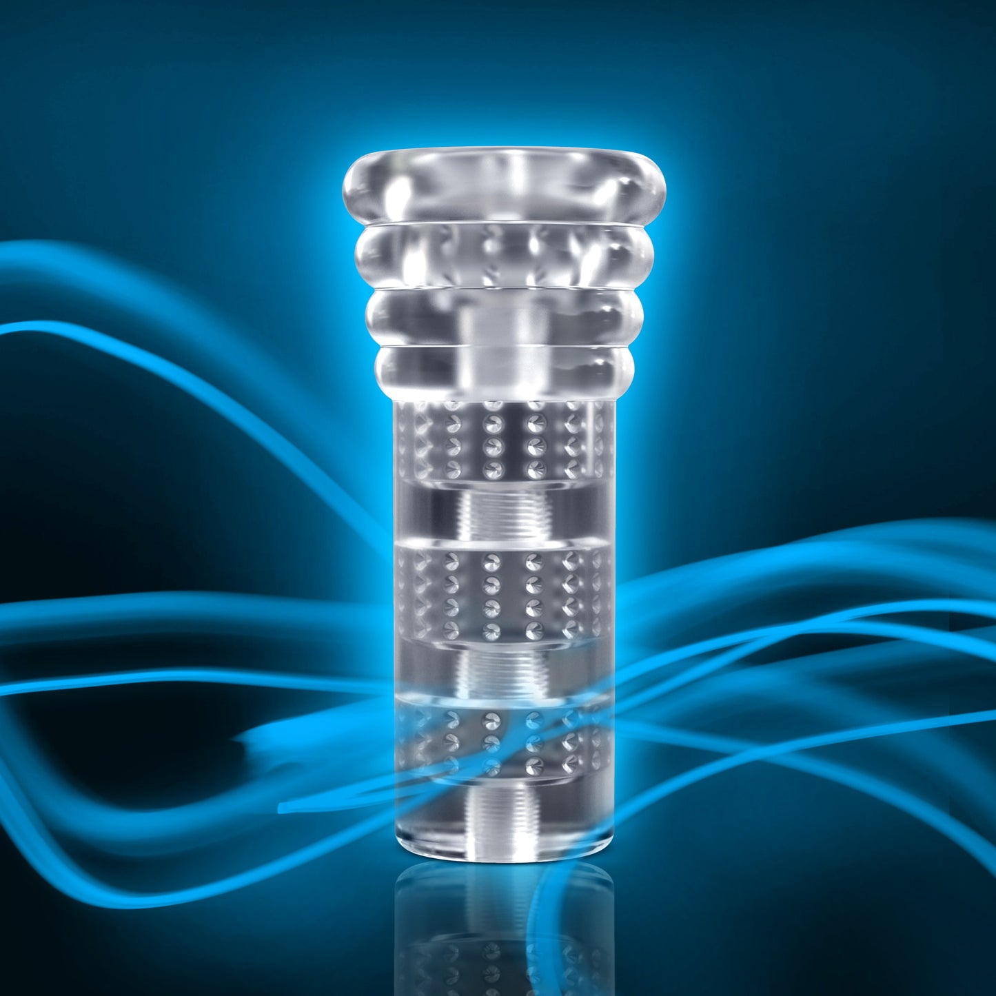 M for Men All Nighter Stroker – Clear – Self-Lubricating and Ribbed