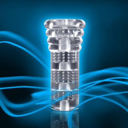 M for Men All Nighter Stroker – Clear – Self-Lubricating and Ribbed