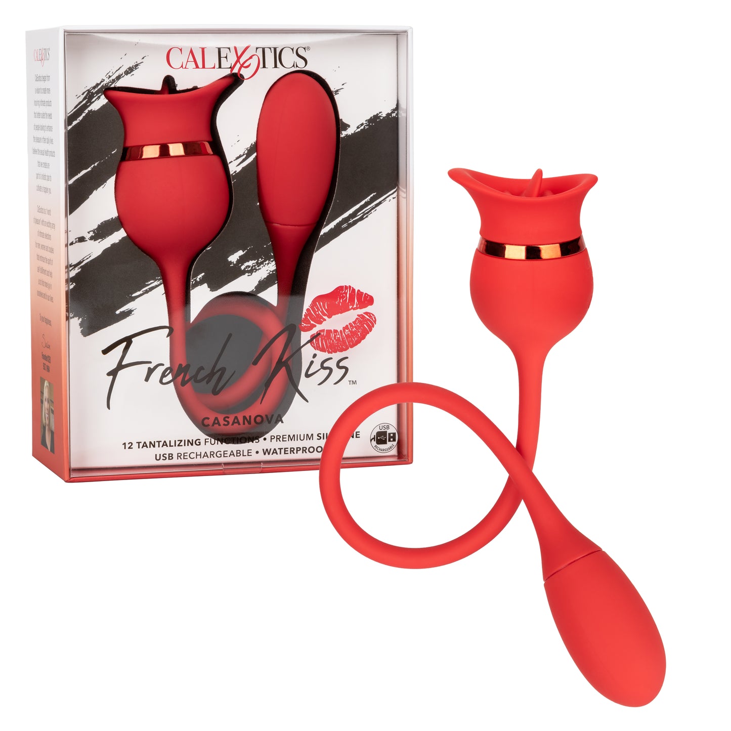CalExotics French Kiss Casanova Teaser with Vibrating Bullet – Red