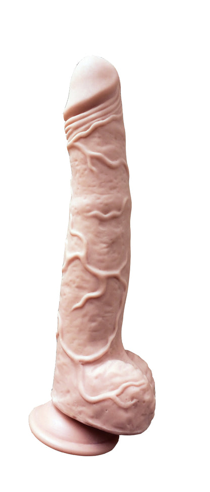 Skinsations Cockasaurus 11 Inch Dildo with Suction Cup - Beige