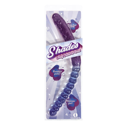 Shade 17 Inch Double Dong with Beaded Side – Violet and Blue