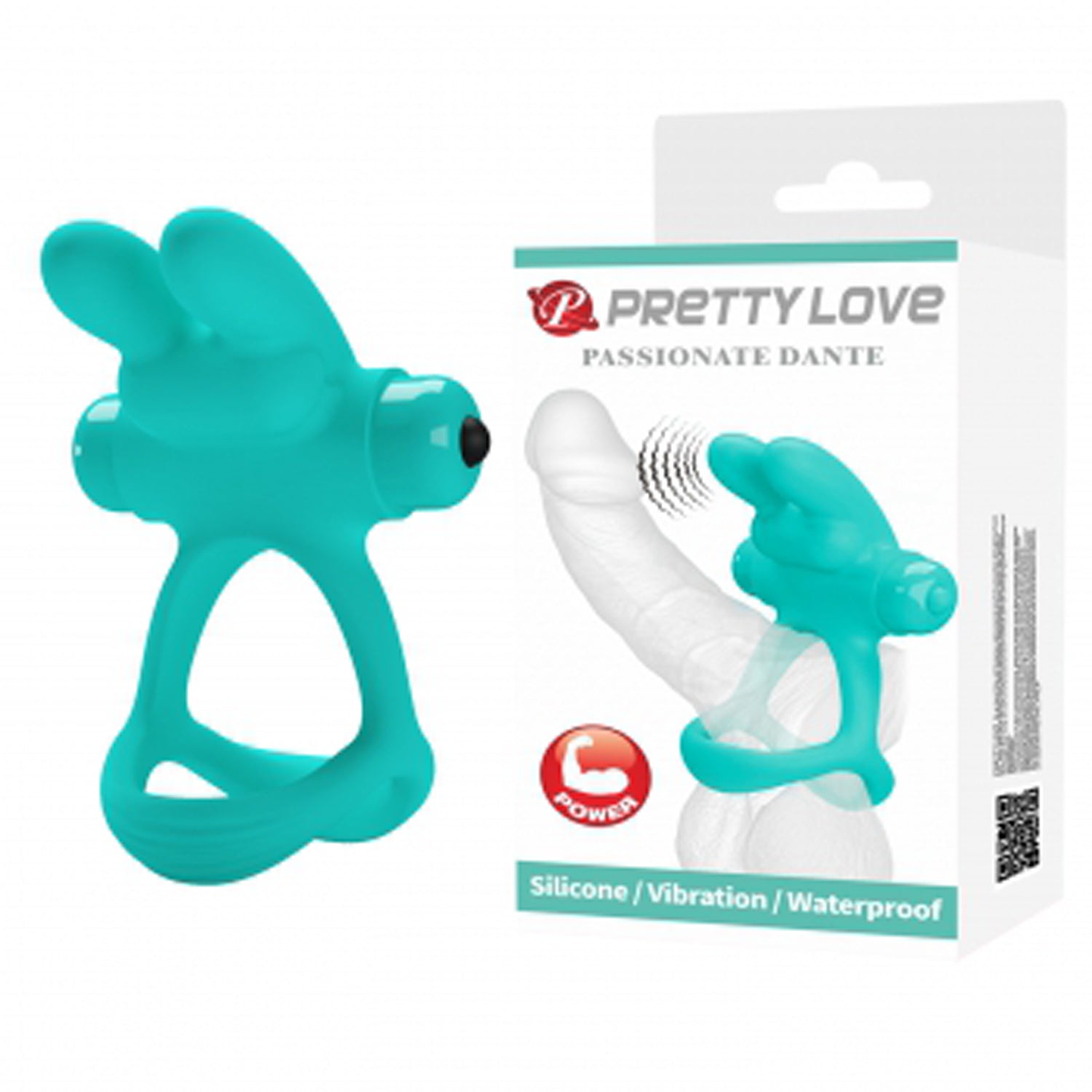 Pretty Love Passionate Dante Penis Ring - Turquoise - Waterproof with Multi-Function Vibration