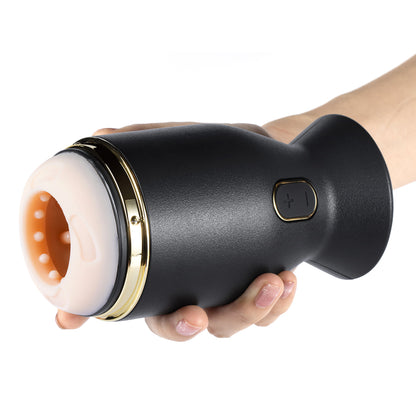 Priti Automatic Rotating Penis Stimulator - Black - 7 Rotating Patterns