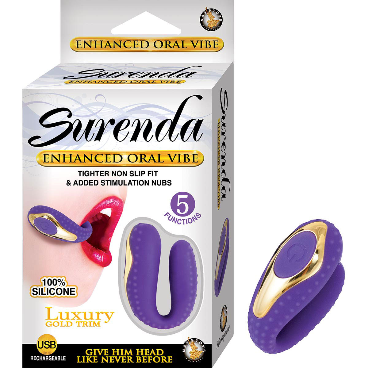 Surenda Enhanced Oral Vibe – Vibrating Accessory with 5 Functions – Purple