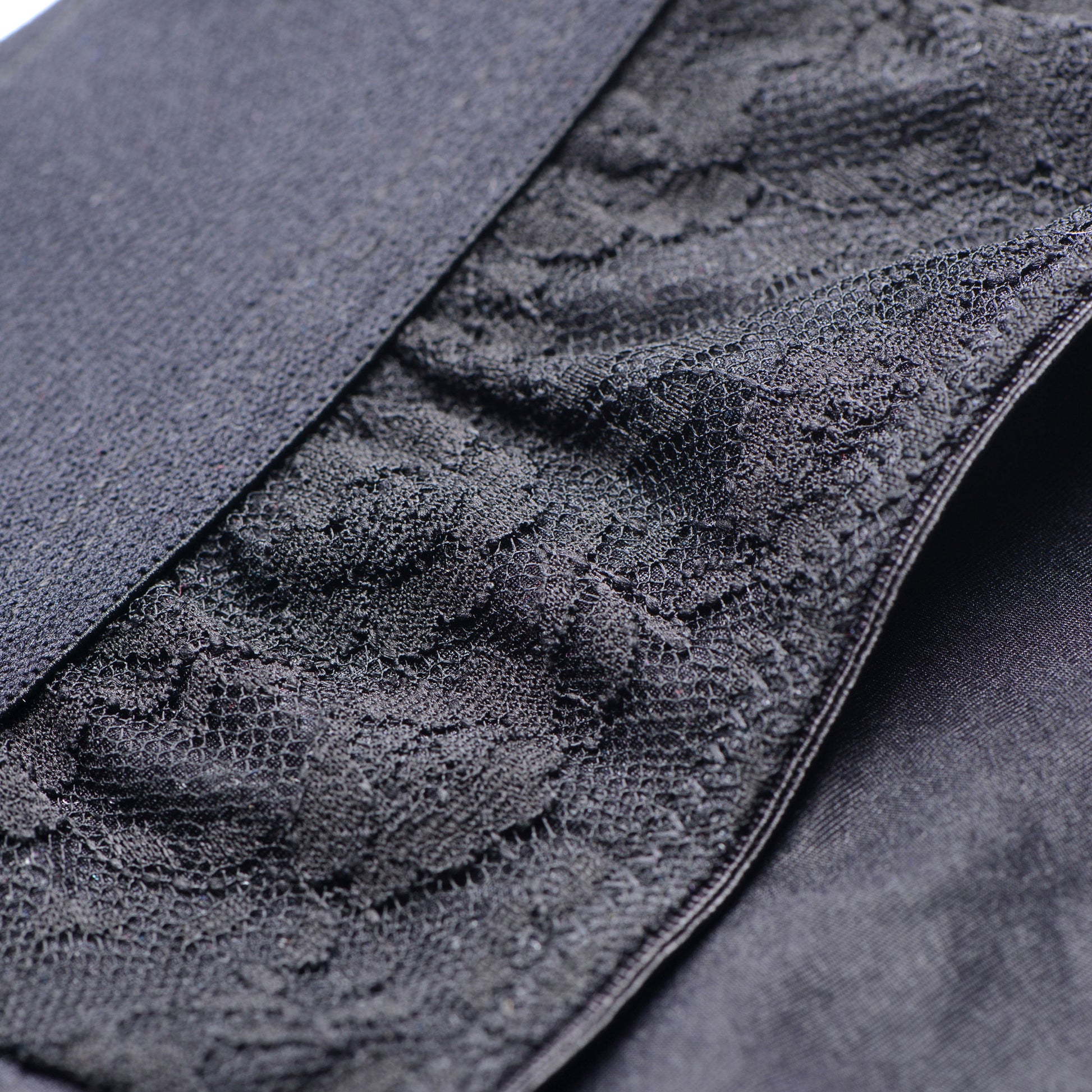 Lace Envy Black Crotchless Panty Harness - L/XL with Universal O-ring