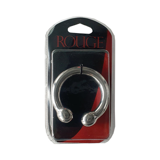 Rouge Stainless Steel Horseshoe Cock Ring – Silver – 50mm Diameter