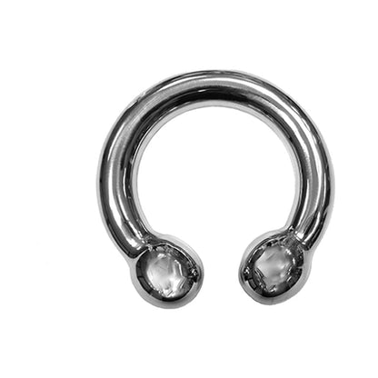 Rouge Stainless Steel Horseshoe Cock Ring – Silver – 50mm Diameter