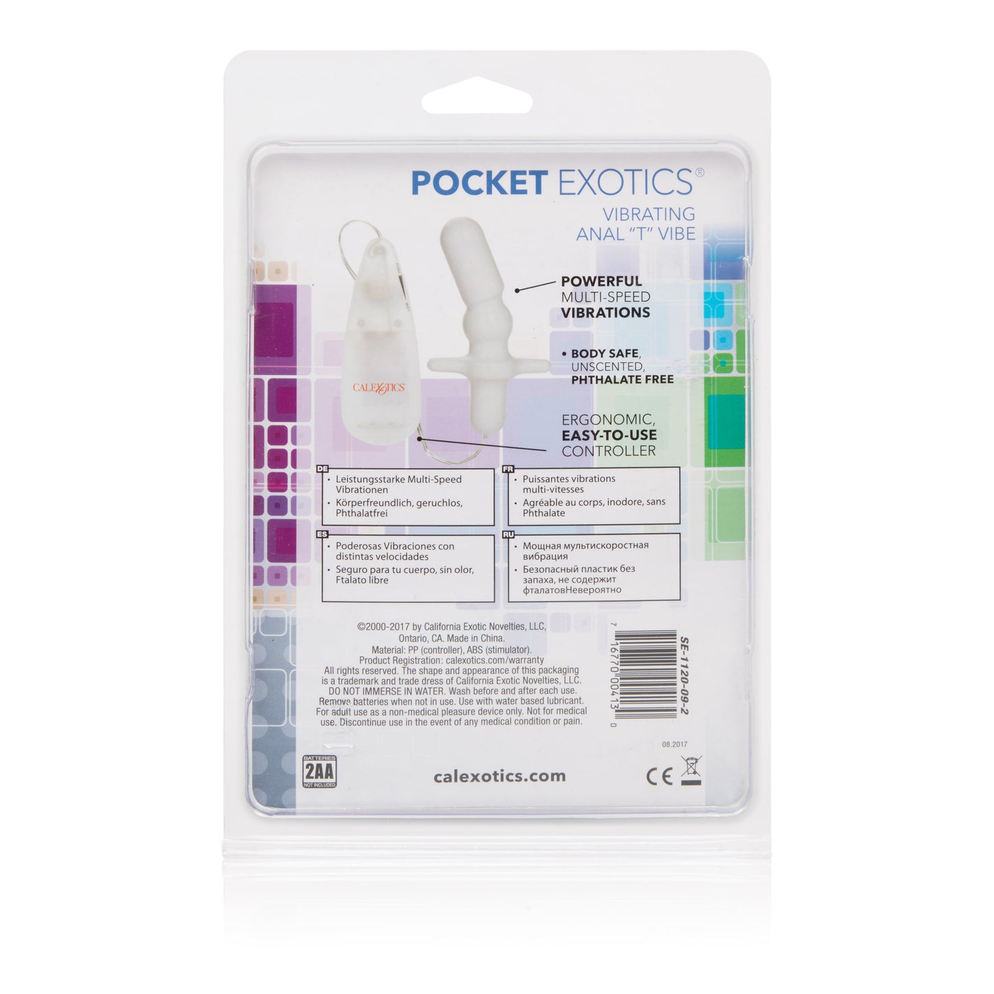 CalExotics Pocket Exotics Ivory Anal-T Vibe - Multi-Speed Vibrator - White