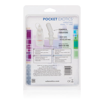 CalExotics Pocket Exotics Ivory Anal-T Vibe - Multi-Speed Vibrator - White
