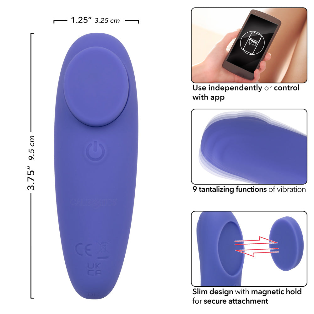 CalExotics Connect Panty Teaser – App Controlled Vibrating Device – Periwinkle