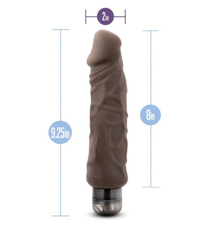 Blush X5 Plus Hard On Vibrating Dildo - Brown - 9 Inch