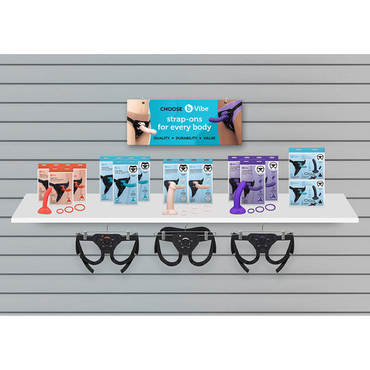 b-Vibe Strap-On Bundle – Beginners Strap-On Harness Set with 5 in. Silicone Dildo Peg